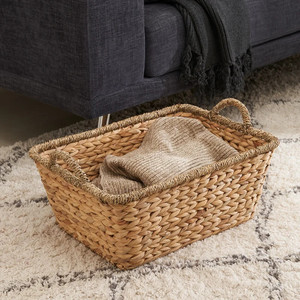 Meilleure vente ! Panier rond en jonc de mer bohème Nhat Minh avec ficelle en plastique pour le rangement et la décoration à la maison, écologique - Product Image 3