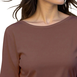 Women's <b>Cute</b> Casual Three Quarter Sleeve Tops Soft Stretchy Knit Crew Neck Loose Fit Breathable Quick Dry Everyday Fashion <b>Shirt</b> - Product Image 3