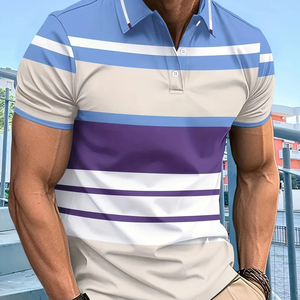 Chemise d'été 2025 pour homme, en jersey uni, à séchage rapide, à manches courtes, décontractée et habillée, avec boutons - Product Image 6
