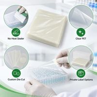 Fabricant direct d'usine de films d'étanchéité pour plaques PCR OEM, scellés adhésifs transparents en PET découpés sur mesure et à marque privée