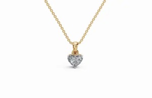 Colgante Solitario de Diamante Cultivado en Laboratorio Corazón de Boudicca de 0.500 Quilates, 1 Pieza, Corte Corazón, Oro Amarillo, Rosa, Blanco de 9K, 14K, 18K, Joyería - Product Image 5
