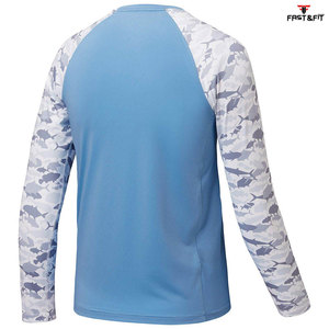 Protection solaire extérieur polyester tissu Sublimation imprimé conception chemises de pêche hommes chemises de pêche à manches longues - Product Image 4