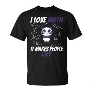 Camiseta I Love Math It Makes People Cry, unisex, para adultos, manga corta, cuello redondo, impresión digital, regreso a la escuela, graduación - Product Image 3