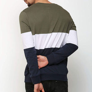 เสื้อสเวตเชิ้ตผู้ชาย แขนยาว คอกลม ผ้าฟลีซ ลายบล็อกสี - Product Image 6