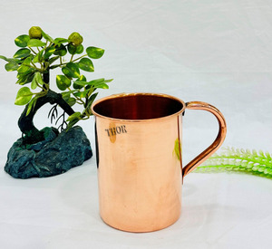 Tasse à mule de Moscou en forme de cylindre en cuivre 100% avec poignée en cuivre fabriquée à la main Koi Design Drinkware - Product Image 5