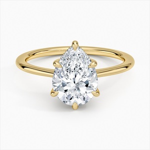 Elle Style Bague de Fiançailles de Mariée Plaqué Or 14K Haut de Gamme Bijoux en Diamant Moissanite Original pour les Fêtes Design Halo Caché - Product Image 1