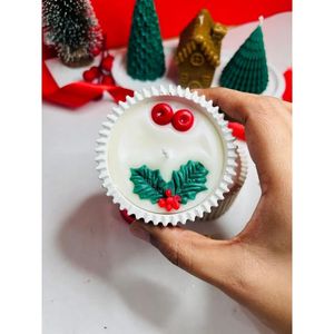 Burn Bright Hola Berry <b>Christmas</b> Soy Wax Jar Candles Eco-Friendly Home Decoration for Holiday Plant-Shaped with Scented Feature - Product Image 2