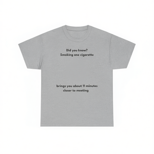 T-shirt divertente con meme sigaretta, a maniche corte, girocollo unisex, stampa digitale, abbigliamento promozionale - Product Image 2