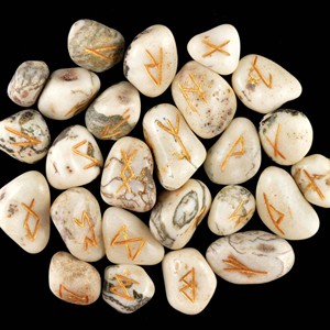 Juego de Runas de ágata de árbol natural con símbolo grabado en oro, cristal curativo de runas caídas de Reiki, cabujón suelto, piedra preciosa roja, 25 uds. - Product Image 1