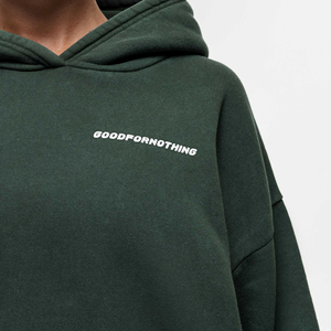 ชุดวอร์ม2ชิ้นสีเขียวโอเวอร์ไซส์สำหรับผู้หญิงชุดฝึกวิ่งและออกกำลังกายเล่นยิมแบบกำหนดเอง - Product Image 4