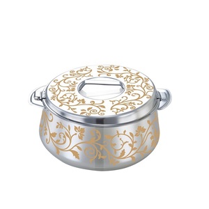 Casserole isolée à double paroi de style moderne servant une marmite en acier inoxydable à finition dorée pour un design unique - Product Image 4