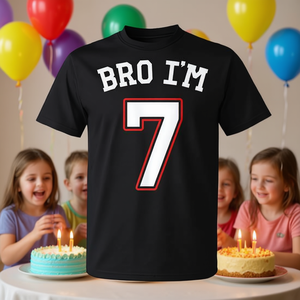 Bro, tengo 7 años, séptimo cumpleaños, camiseta para el séptimo cumpleaños - Product Image 3