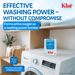 Détergent en poudre pour machine à laver KLAR Eco Sensitive 2,475 kg Sans parfum 45 lavages pour bébé - Product Image 6