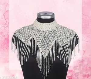 Elegante capa burlesca Hebras de cuentas naturales Perlas Recto Hermoso logotipo Parte posterior Sujetadores Entrega rápida Bordado Lentejuelas - Product Image 3