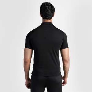 GA pour Polo Noir 100% Polyester Jersey Haute Qualité Vêtements de Sport et d'Entraînement avec Fermeture Éclair Design Uni Respirant Coloré XL 6XL - Product Image 2