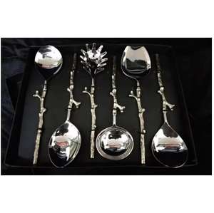 Ensemble de couverts en métal en acier inoxydable pour les repas quotidiens, les pique-niques, le camping et les repas en plein air - Product Image 6