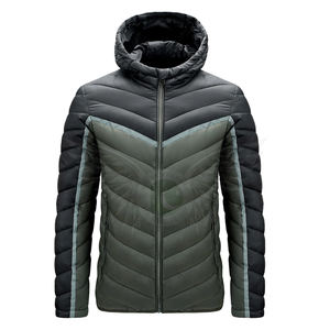 <b>Men</b> Winter Wear Warm <b>Men</b> Puffer <b>Jacket</b> Solid Color and Patchwork <b>Men</b> Puffer <b>Jacket</b> - Product Image 1