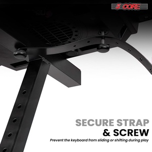5Core Piano <b>Keyboard</b> Stand Z Style Heavy Duty 2 Tier Stands w Adjustable Arm Fits 54 61 88 Key Board - Product Image 6