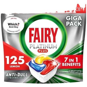 Fairy Platinum Plus completa limón 125ct - Product Image 1