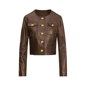 Veste en cuir pour femmes de haute qualité Veste en cuir pour femmes à quantité minimale de commande bas Nouvelle arrivée Veste en cuir pour femmes - Product Image 5