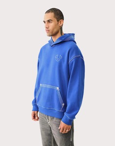 High Street Casual Automne Couleur Unie Sweat À Capuche Lâche À Manches Longues Hommes Pull À Capuche - Product Image 1