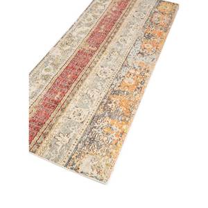 Tapis en laine noués à la main Erbe Ivory 9x12, motif abstrait rayé, patchwork rectangulaire Tabriz pour la maison, le salon et le couloir - Product Image 2