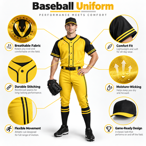 Tenue de baseball pour homme VENOMOUS FIGHT GEAR de qualité supérieure, personnalisable, tissu respirant, coupe confortable, mouvements flexibles, entraînement - Product Image 6