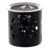 Venta caliente popular fragancia calentador latón metal mate negro hierro decorativo aromaterapia carbón quemador de incienso