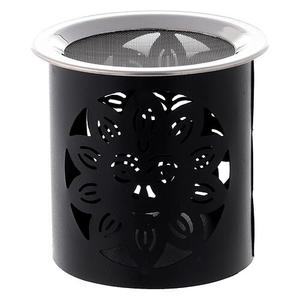 Brûleur d'encens de charbon de bois d'aromathérapie décorative en fer noir mat en métal en laiton populaire Offre Spéciale - Product Image 1