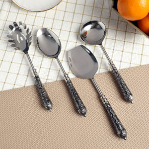 Juego de servicio de metal de diseño en relieve hecho a mano real al mejor precio con personalización de logotipo de la India - Product Image 2