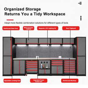 Heavy Duty Modular Tool <b>Cabinet</b> Workbench System Lockable Storage <b>Garage</b> Repair Station - Product Image 2