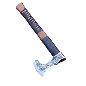 Venta al por mayor pedidos a granel personalizados OEM ODM servicio hacha acero de alto carbono hacha Acero inoxidable Damasco acero caza Camping corte - Product Image 4