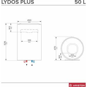 เครื่องทำน้ำอุ่นไฟฟ้า Ariston Lydos Plus 50 ลิตร รุ่น V/5 แบบติดผนัง วัสดุพลาสติก สำหรับใช้ในครัวเรือน - Product Image 3