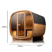 Sauna extérieur traditionnel au design moderne Sauna à vapeur humide en bois de cèdre rouge