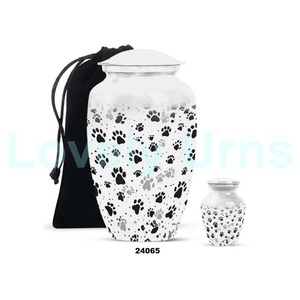 Venta caliente Color completo único Patter gran aluminio cremación adulto urna para cenizas humanas con bolsa de terciopelo gratis - Product Image 6
