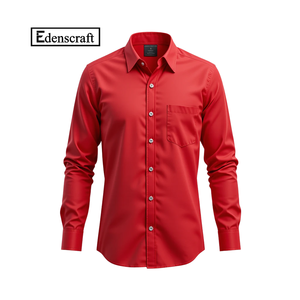 Camisas de vestir de negocios informales con protección UV antiarrugas ecológicas de manga larga formales para hombre Rosa 2025 WL personalizadas 100% algodón OEM - Product Image 2