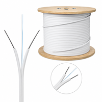 Kabel Drop FTTH Indoor 1 2 4 Core G657A1/G657A2 dengan Penyangga FRP/Baja LSZH