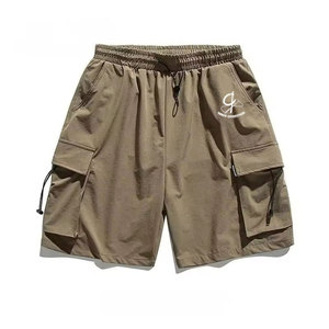 Shorts coupe-vent style streetwear sportif, tissu 100% polyester, homme, imperméable, séchage rapide, respirant, coupe ajustée, logo personnalisé - Product Image 1