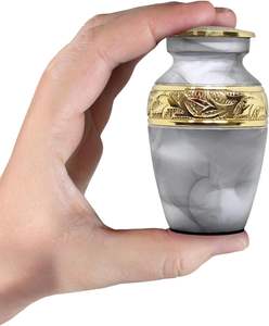 White Keepsake <b>Urn</b> - <b>Small</b> <b>for</b> <b>Human</b> <b>Ashes</b> with Box & Bag Included - Mini <b>Urn</b> <b>for</b> <b>Ashes</b> - Perfect Memorial <b>Urn</b> - Honor - Product Image 2