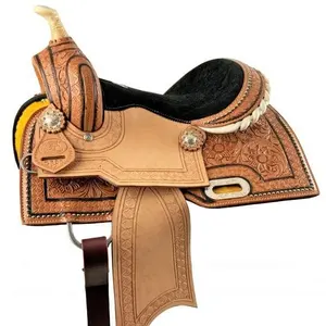 Best Seller In India Western Saddle Western Horse Saddle In Leather English horse racing products from India DD Leather Saddle