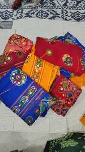 Dupatta Phulkari con Bordado a Mano en Lámina de Espejo, Chunni de Algodón, Bufanda Vintage, Regalo de Boda India para Mujer - Product Image 2