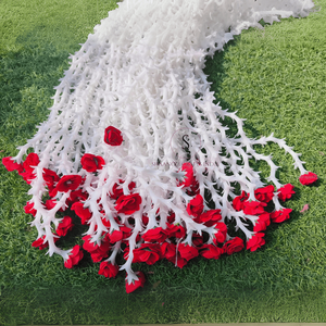 White and Rose Beautiful <b>Garlands</b> Big Rose <b>Flower</b> <b>Garland</b> Handmade Ecofriendly Hanging for Wedding, Party, Haldi, Mehendi, Decor - Product Image 3