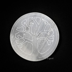 Haute qualité pas cher prix cristal caboteur une plaque de charge sélénite plaque de cercle poli sélénite avec prix d'usine - Product Image 3