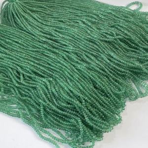 Piedra Esmeralda zambiana verde Natural de 2mm, 3mm, 4mm, cuentas de Rondelle lisas, cadena de hilo, nuevo Stock, venta al por mayor, calidad AAA en línea - Product Image 6