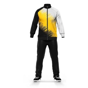 Ensemble de survêtement de sport décontracté pour homme de haute qualité, logo personnalisé, écologique, respirant, 100% coton, veste zippée, jogging - Product Image 3