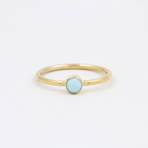Nueva colección de anillos de piedras preciosas Larimar para mujer, anillo de piedras preciosas de uso diario disponible en exportación, joyería de moda, anillo de piedras preciosas - Product Image 1