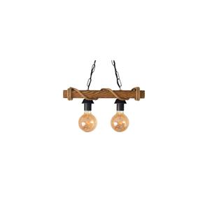 Design 3 rustico Nigrum corda lampadario in legno