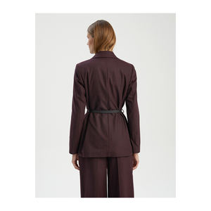 Chaqueta con Cinturón de Mezcla de Viscosa para Mujer BGN con Diseño Detallado Modelo W24J067 - Product Image 5