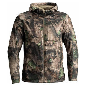 Vestes de chasse unisexes en softshell de haute qualité, respirantes, coupe-vent, imperméables, à col montant et fermeture éclair, personnalisables en gros, avec impression - Product Image 1