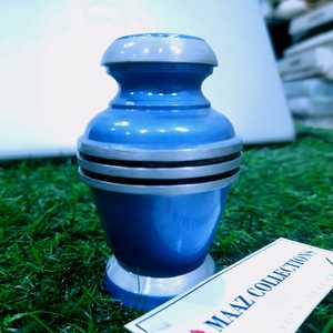 High Quality Blue Mini American Style Metal Urn Pet Human Ashes <b>Keepsake</b> Box Miniature Cremation <b>Memorial</b> for Funeral Supplies - Product Image 1